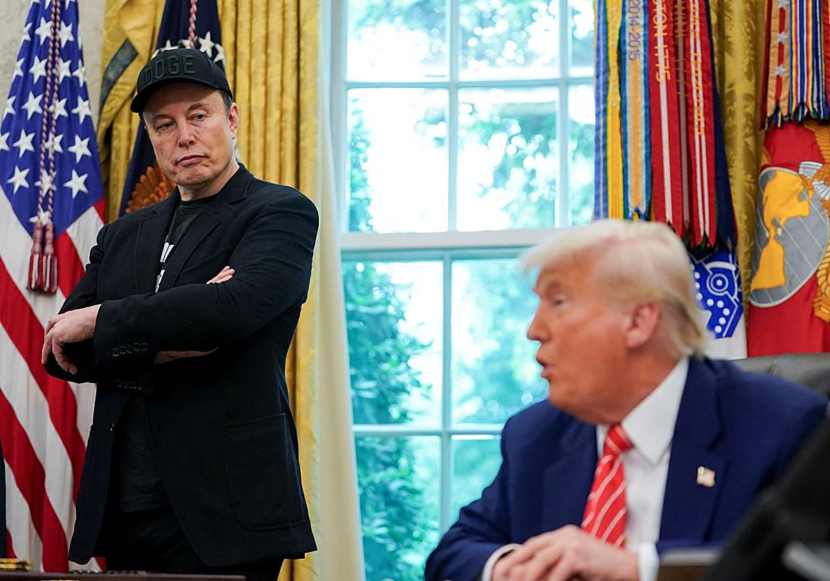 El presidente de Estados Unidos, Donald Trump, y Elon Musk
