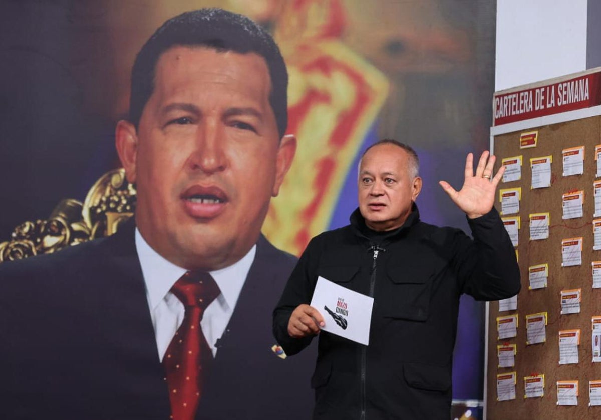 El ministro de Interior venezolano, Diosdado Cabello, durante su programa semanal
