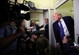Donald Trump, durante una conferencia de prensa