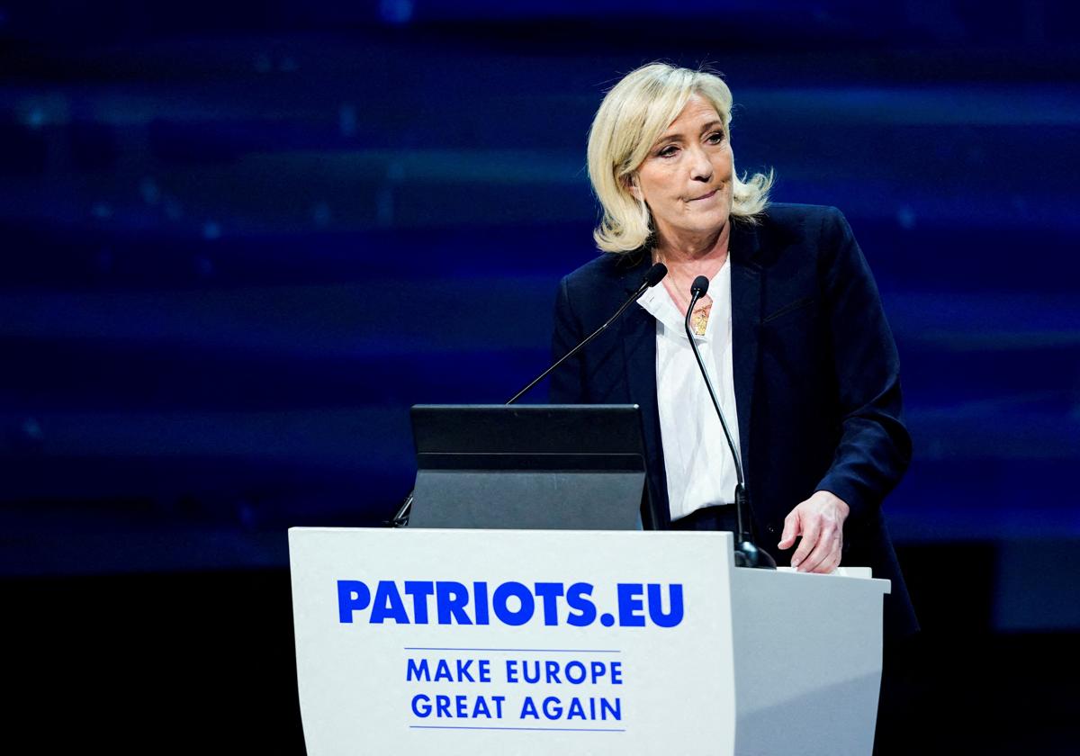 Le Pen participa en un acto de Patriotas por Europa organizado por Vox en Madrid, en una foto de archivo