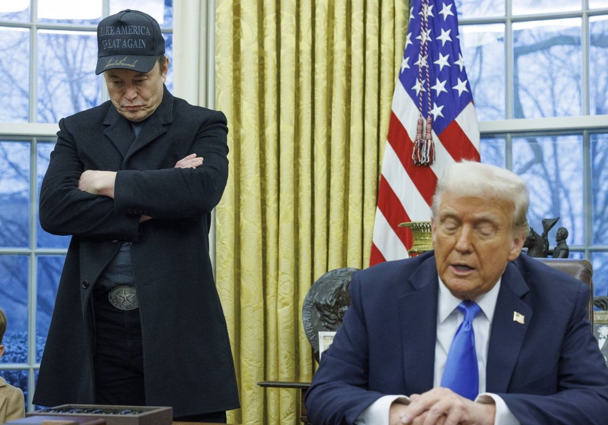 Elon Musk y Donald Trump en la Casa Blanca