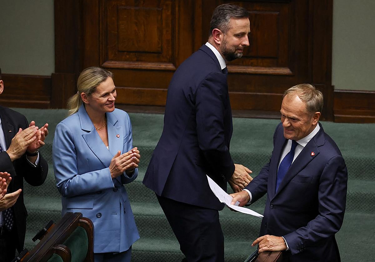 Donald Tusk en el Parlamento.