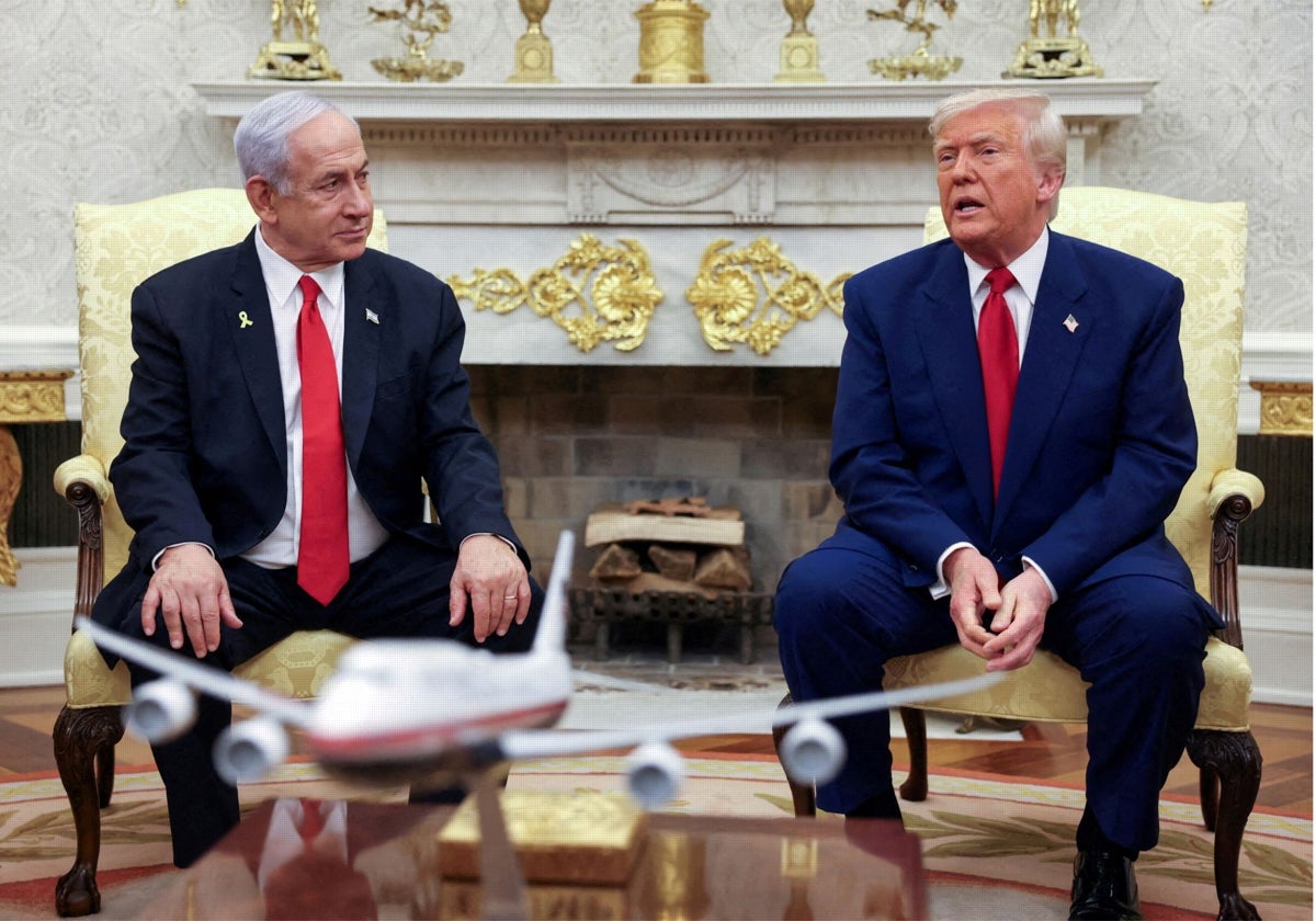 Foto de archivo de la visita de Netanyahu a Trump en el Despacho Oval el pasado mes de abril