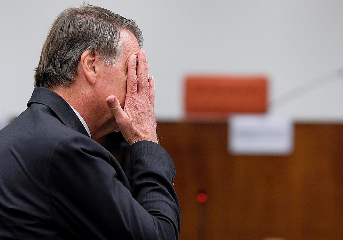 El expresidente brasileño Jair Bolsonaro en una imagen de archivo ante el Tribunal Supremo