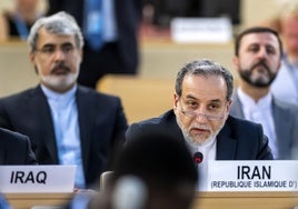 El ministro de Asuntos Exteriores iraní, Abbas Araghchi, asiste a la 59.ª sesión del Consejo de Derechos Humanos en la sede europea de las Naciones Unidas (ONU) en Ginebra