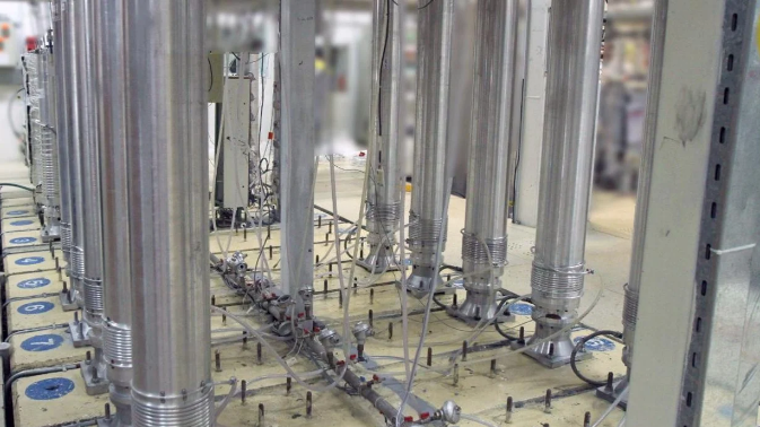 Foto del interior de la planta de Natanz