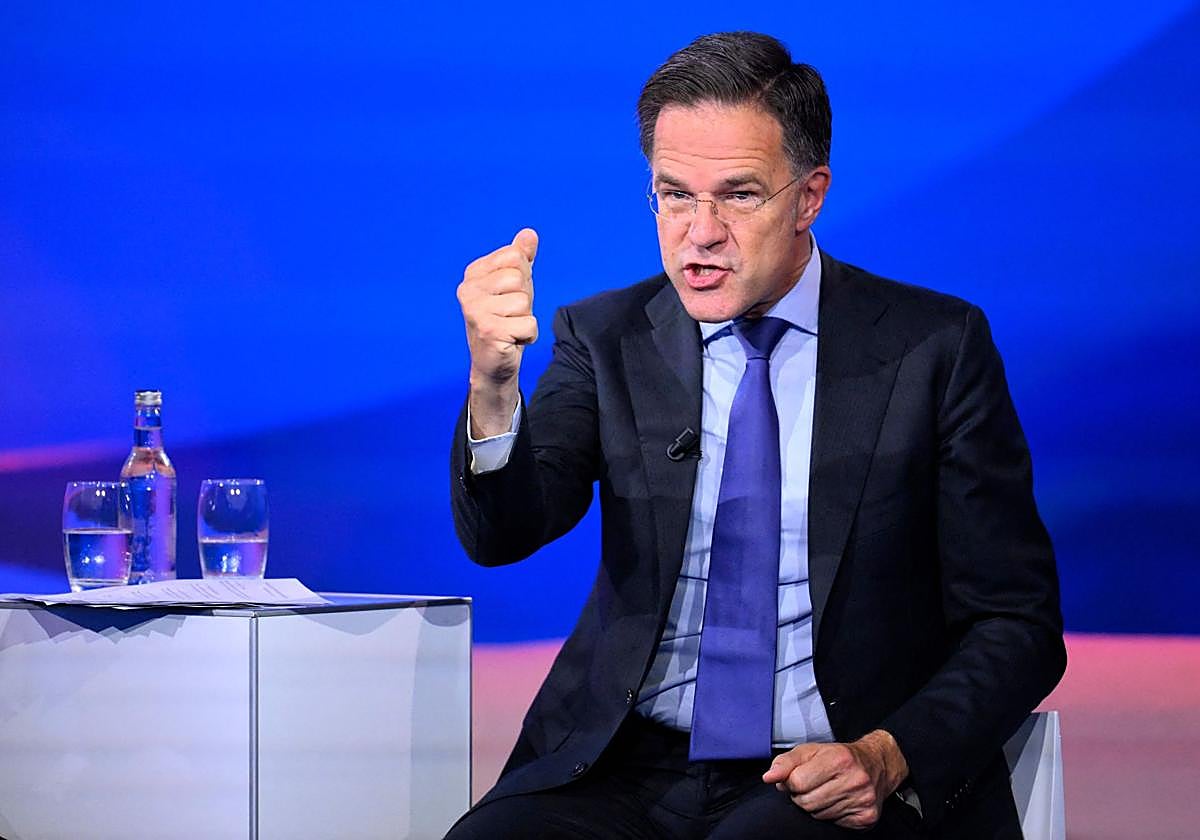 Mark Rutte, en el Foro Público de la OTAN este martes en La Haya