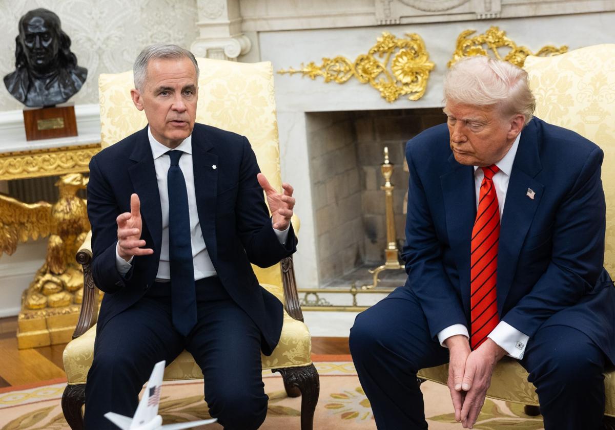 El presidente de Estados Unidos, Donald Trump, se reúne con el primer ministro canadiense, Mark Carney