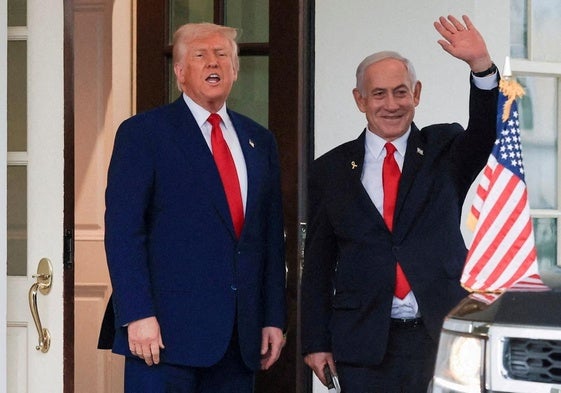 Trump y Netanyahu celebran su «victoria histórica» ante Irán, pero no muestran progreso en el alto el fuego en Gaza