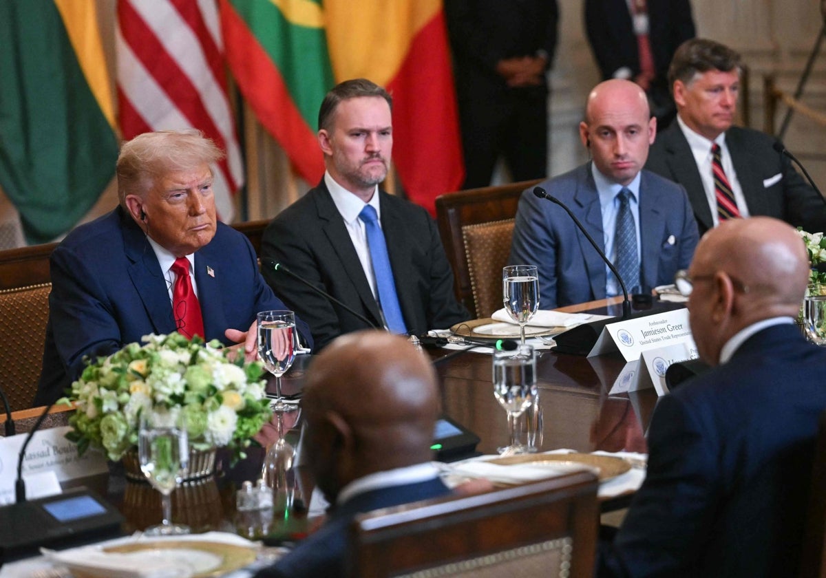 Trump durante la reunión con varios países africanos en Estados Unidos