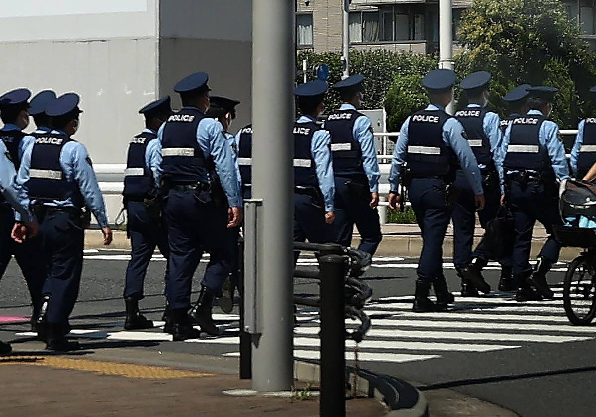 Agentes de la policía japonesa en una imagen de archivo