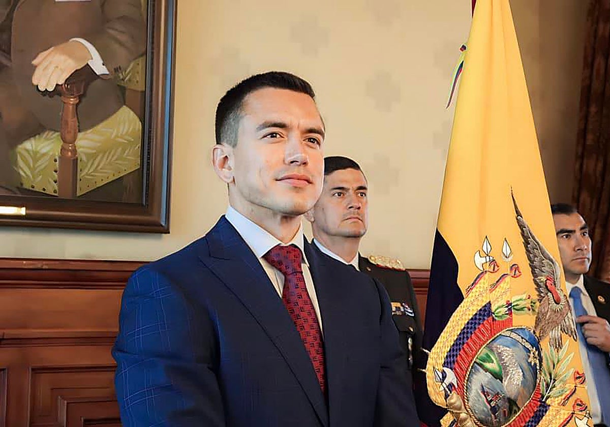 El presidente de Ecuador, Daniel Noboa