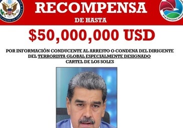 EE.UU. ofrece por Maduro una recompensa récord de 50 millones de dólares y lo tacha de «narcoterrorista»