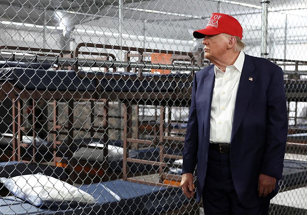 El presidente de EE.UU., Donald Trump, visita el centro (archivo).