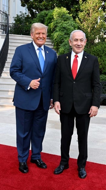 Trump y Netanyahu, el pasado mes de julio en el exterior de la Casa Blanca