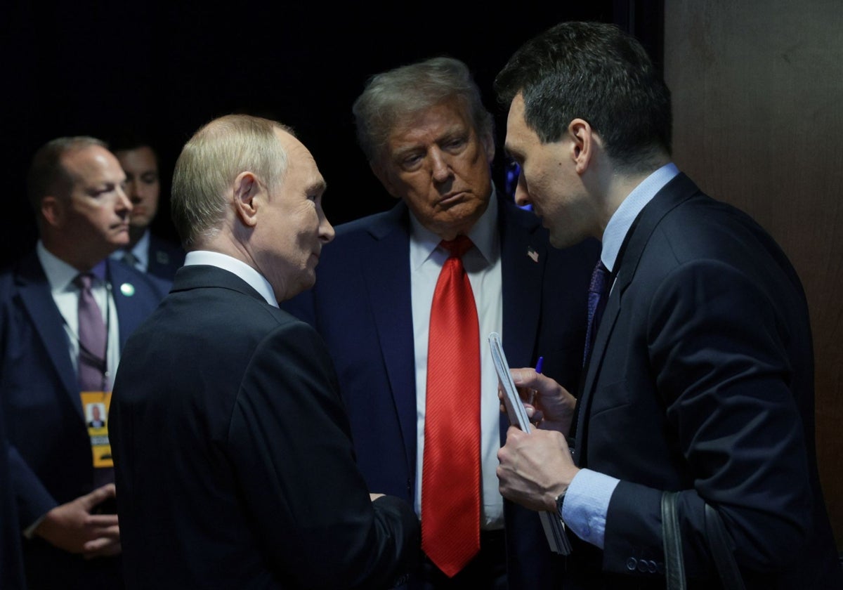 Putin y Trump en la conferencia de prensa tras su reunión en Alaska