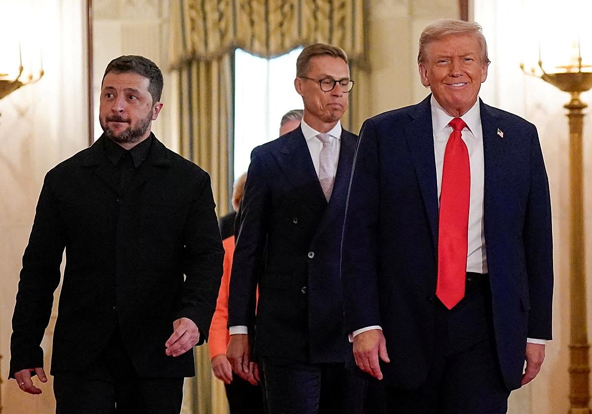 Volodímir Zelenski y Donald Trump en la Casa Blanca