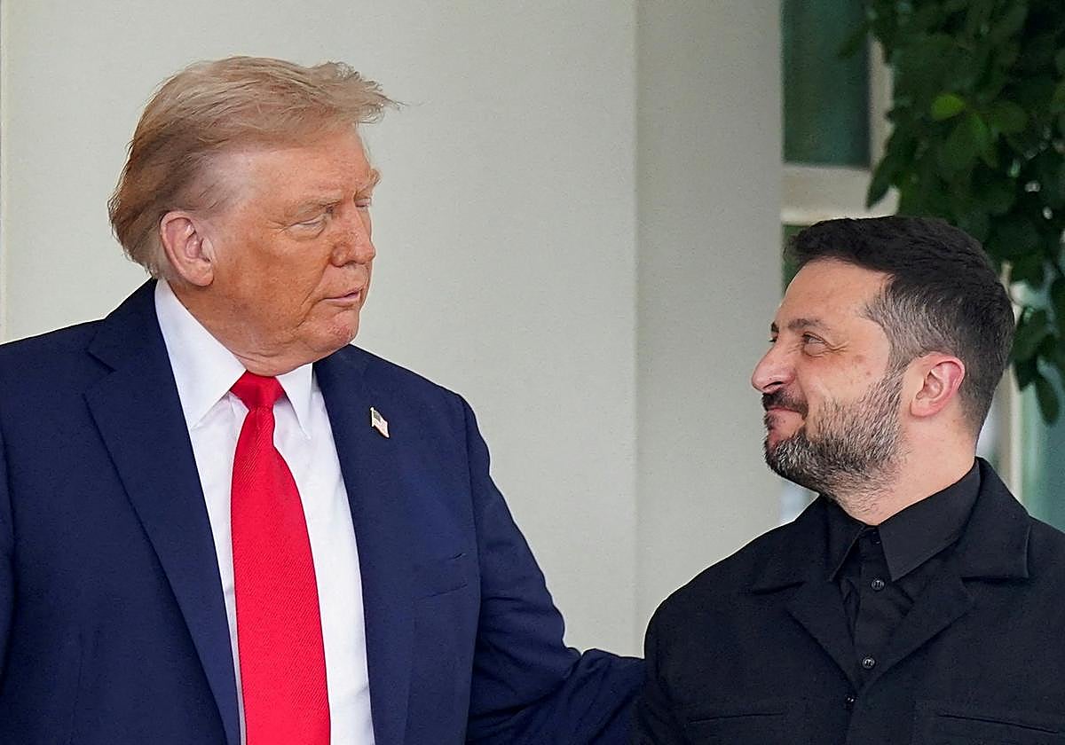 El presidente de Estados Unidos, Donald Trump, y su homólogo ucraniano, Volodímir Zelenski