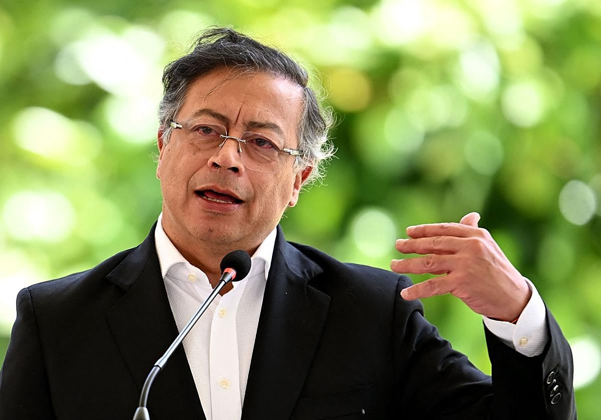 El presidente de Colombia, Gustavo Petro, habla durante la Cumbre de la Organización del Tratado de Cooperación Amazónica (OTCA) en Bogotá, el pasado 22 de agosto