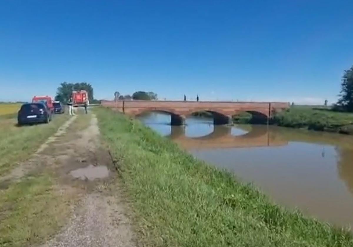 El lugar donde se ha estrellado el ultraligero