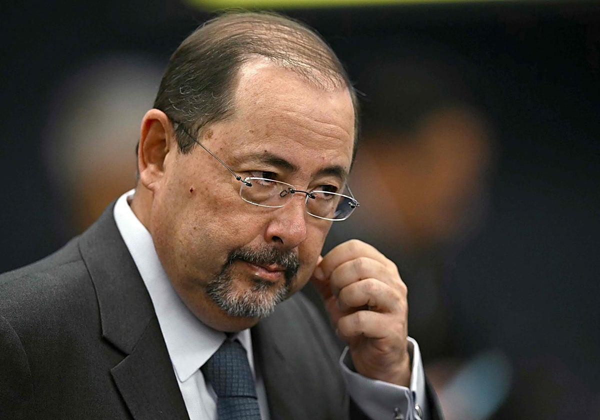 El abogado defensor de Bolsonaro, Celso Vilardi, ayer durante la audiencia