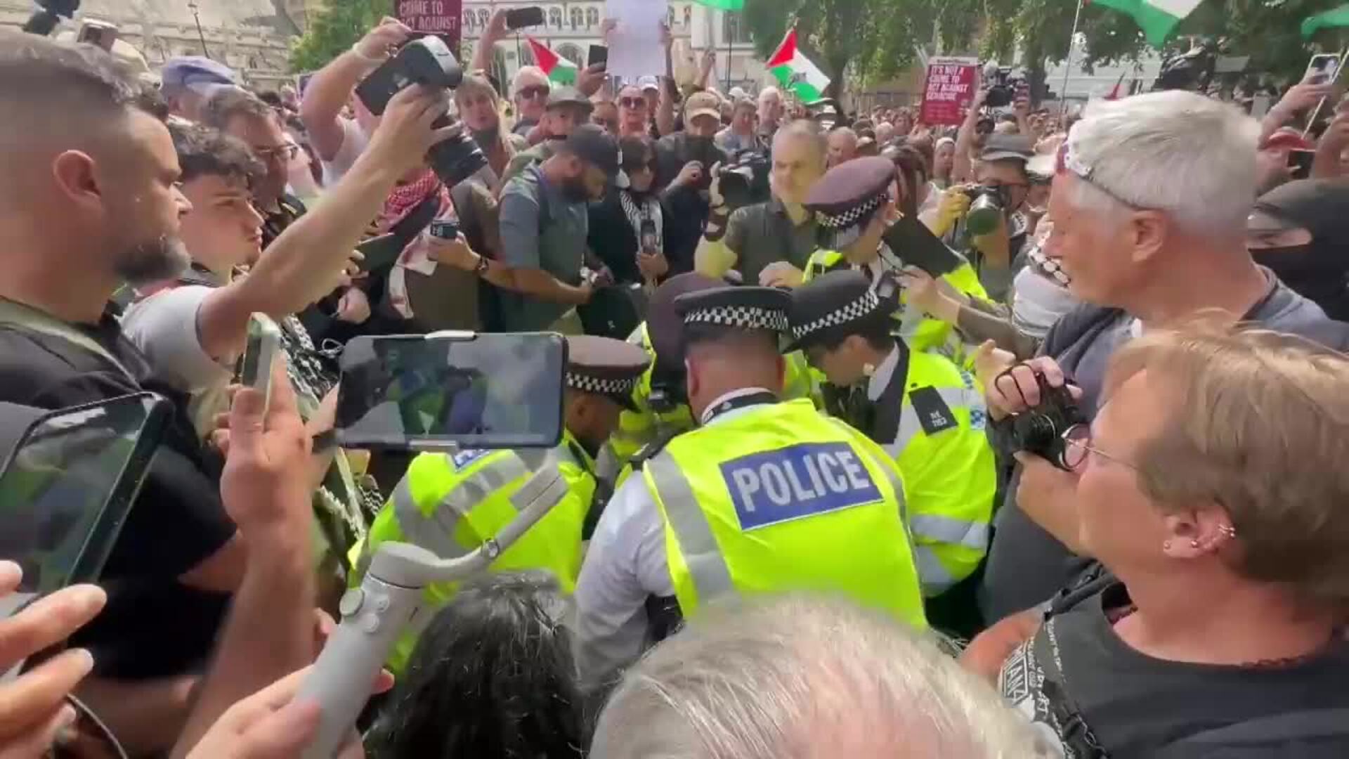 La Policía detiene a manifestantes por su apoyo a Palestine Action en Londres