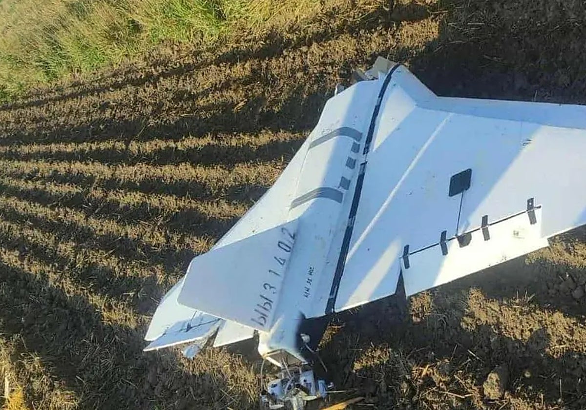 Uno de los drones destruidos por Polonia la madrugada del miércoles