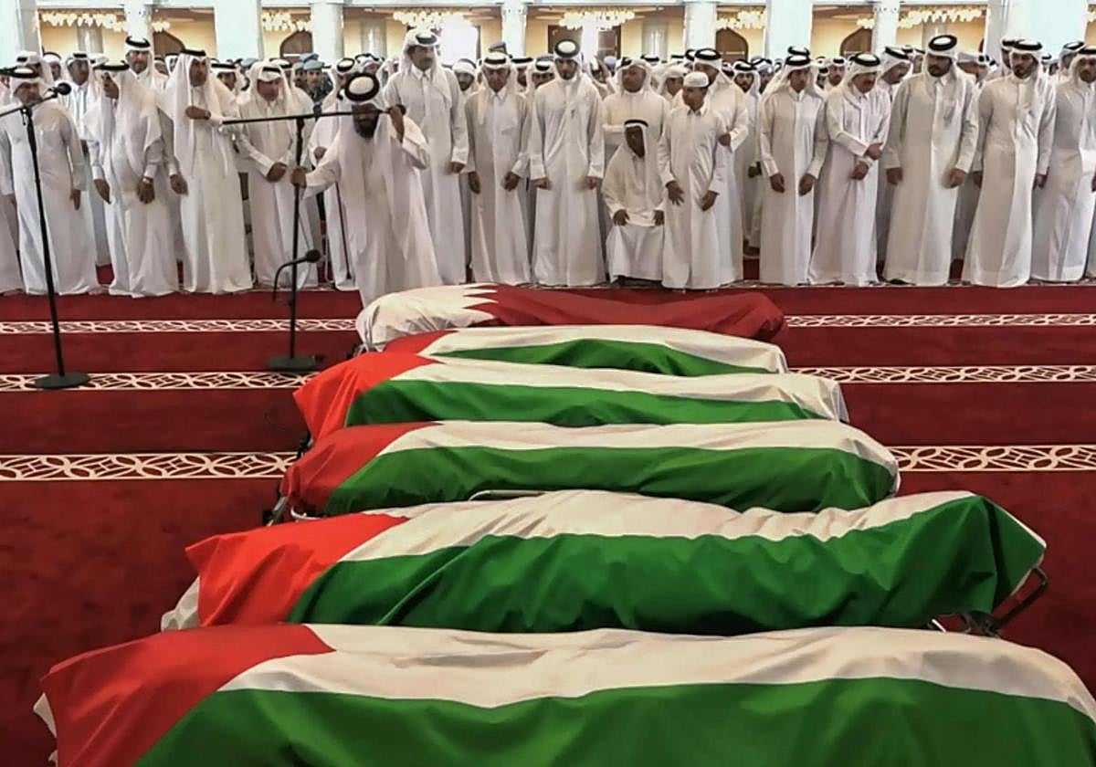 Funeral de los seis fallecidos en el ataque israelí sobre Qatar