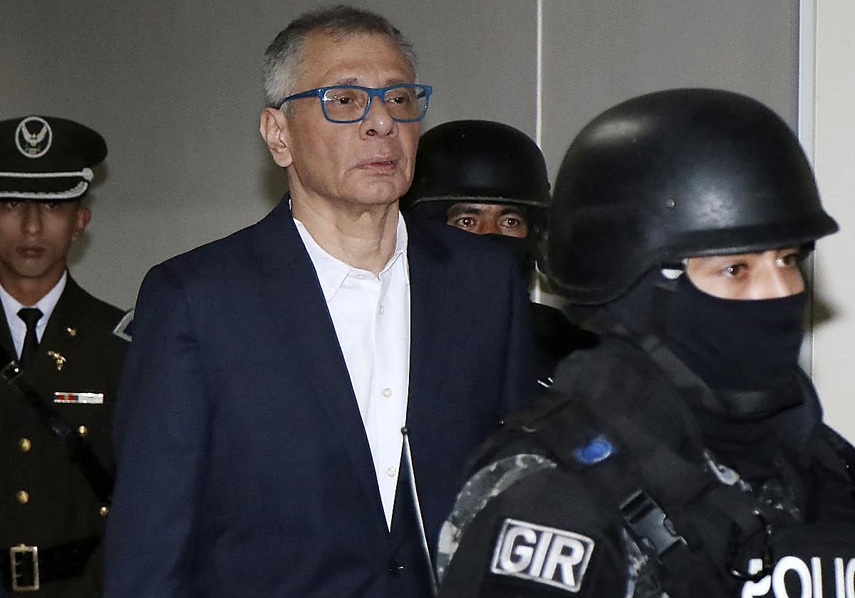 Imagen de archivo de la llegada del exvicepresidente ecuatoriano Jorge Glas a su juicio por corrupción