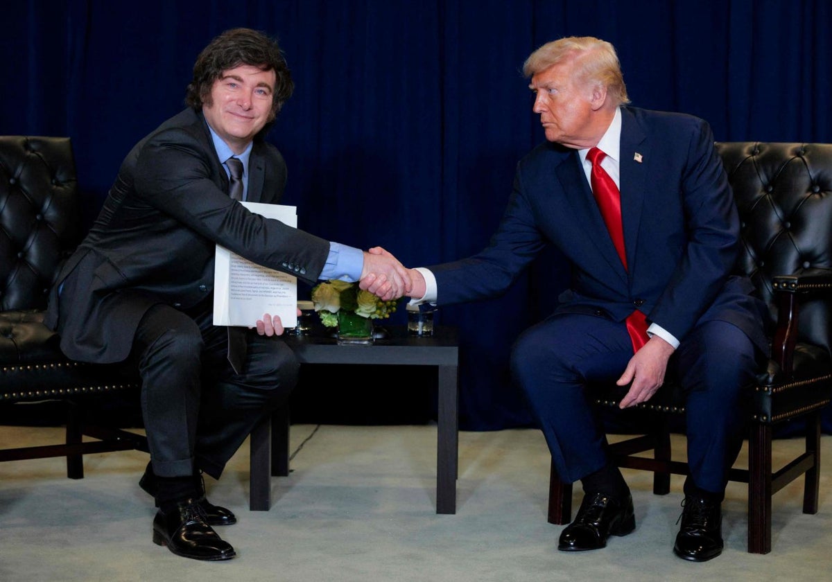 El presidente MIlei y Trump, este martes durante su encuentro bilateral en la ONU