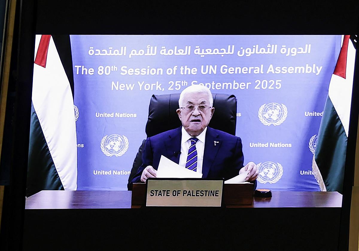 El líder de la Autoridad Palestina, Magmud Abás, interviene de manera telemática en la Asamblea de la ONU porque EE.UU. no le concedió el visado para entrar en el país