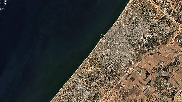 Imagen antes - El antes y después de Gaza tras dos años del ataque de Hamás el 7 de octubre