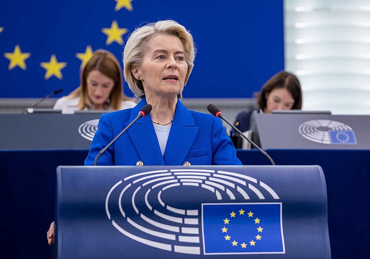 La presidenta de la Comisión Europea, Ursula von der Leyen