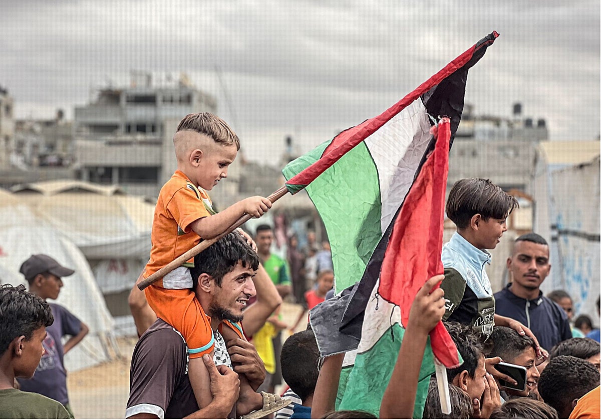 Gazatíes celebran el alto el fuego