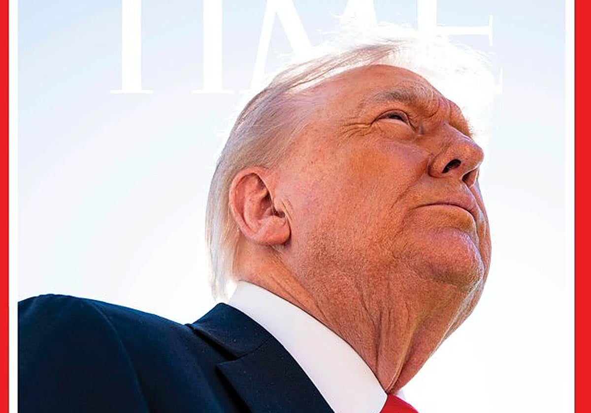 La foto de portada de la revista 'Time' con Trump.