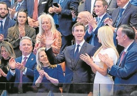 Jared Kushner, el pasado lunes aplaudido en el Parlamento israelí antes de viajar al enclave egipcio