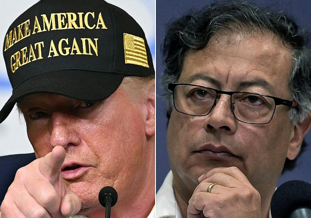 Los presidentes de EE.UU. y Colombia, Donald Trump y Gustavo Petro