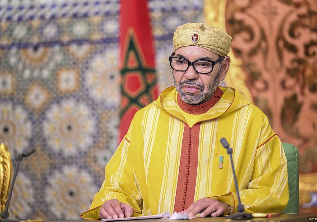 El Rey de Marruecos Mohamed VI, durante un inédito discurso televisado, en el que dijo que la resolución aprobada por el Consejo de Seguridad sobre la misión de la ONU en el Sahara Occidental