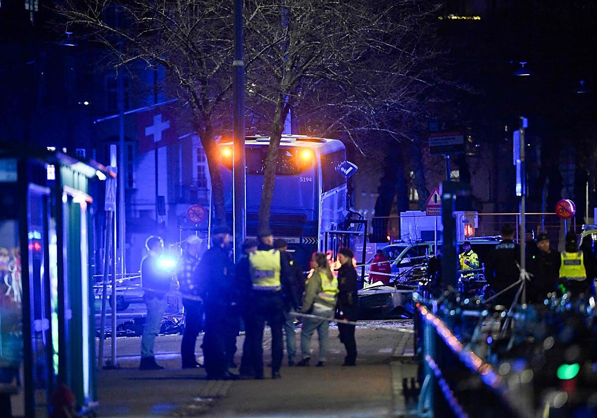 La zona acordonada en el lugar del incidente