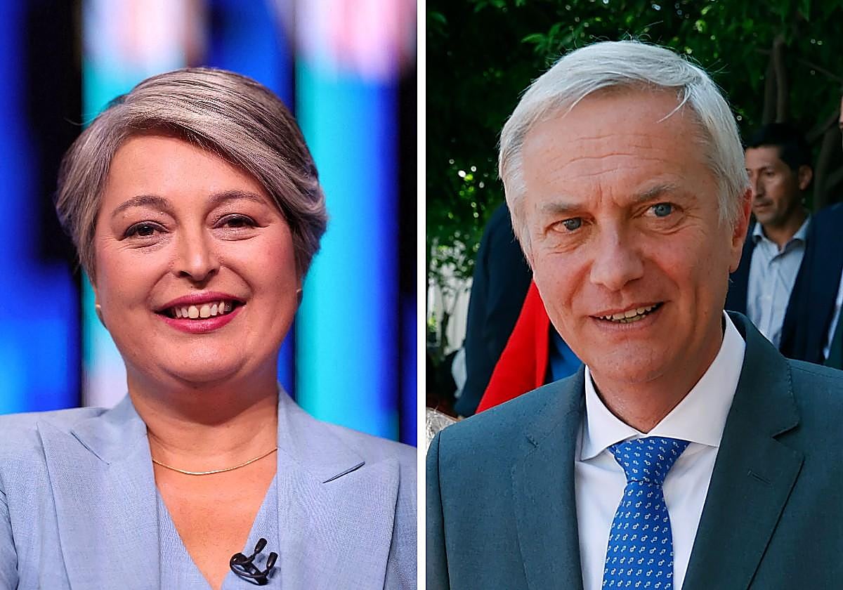 Jeannette Jara, del Partido Comunista y José Antonio Kast, del Partido Republicano