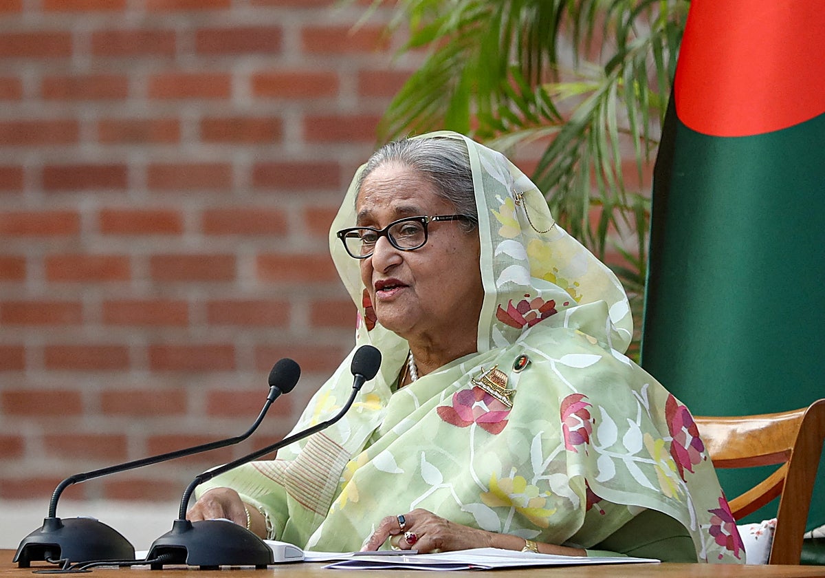La ex primera ministra bangladesí, Sheikh Hasina