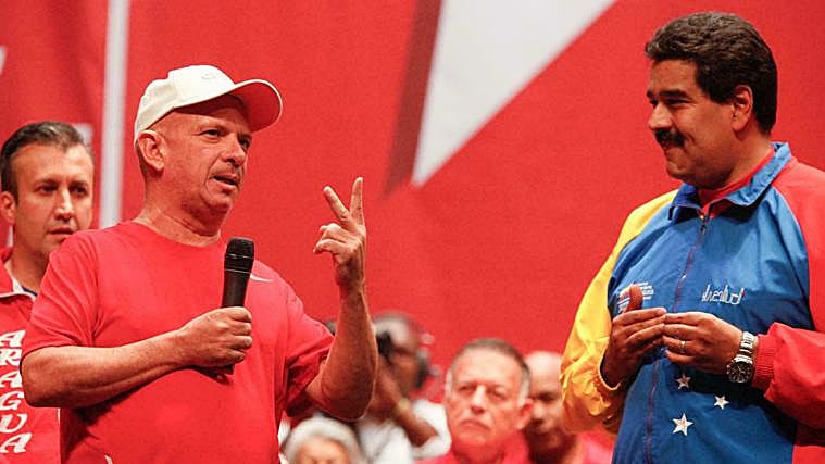 El 'Pollo' Carvajal, con Maduro en una imagen de 2014