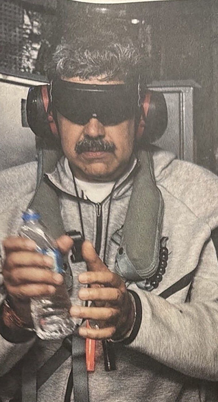 La primera imagen de Maduro capturado: como los presos de Guantánamo