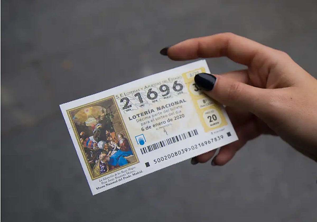 Imagen de archivo de un décimo de la Lotería del Niño 2020