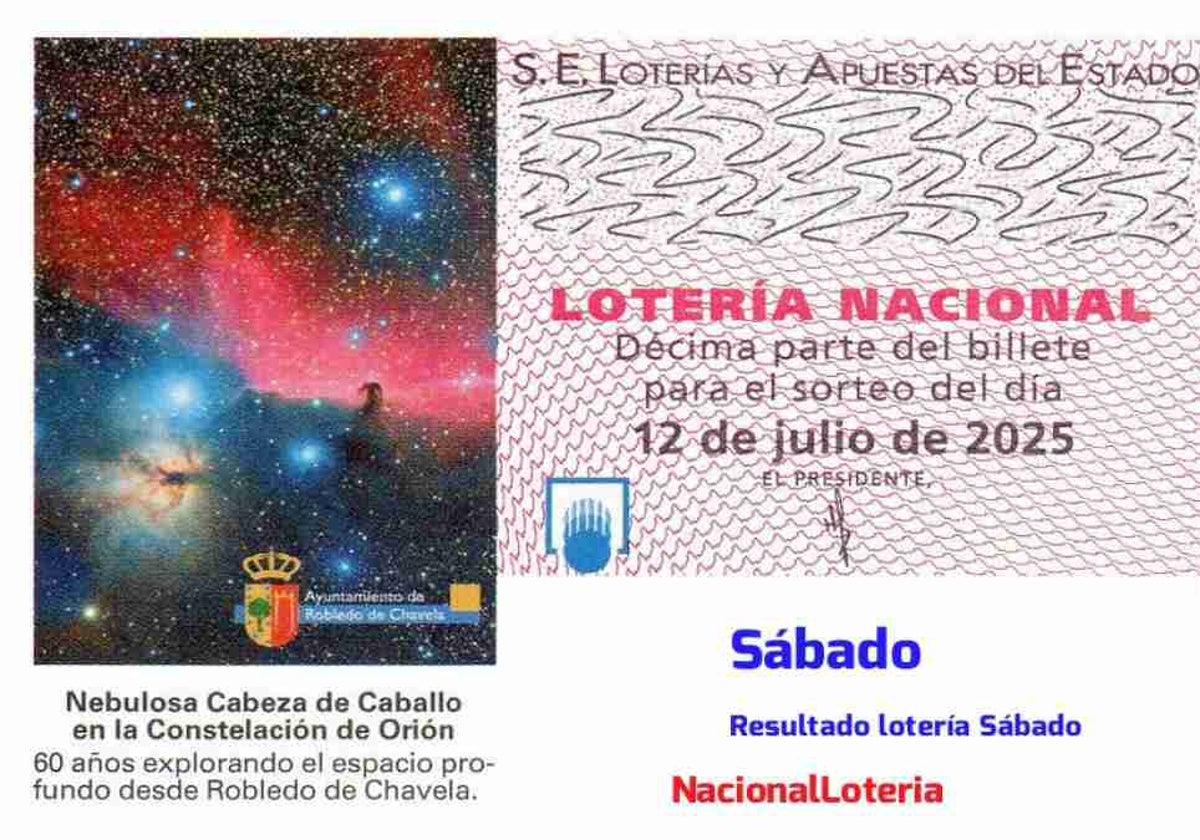 Sorteo extraordinario de julio de la Lotería Nacional, en directo: comprobar resultados, números, décimo ganador y lista oficial de premios de hoy, 12 de julio