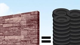 Se pueden fabricar «eco-vallas» con neumáticos usados