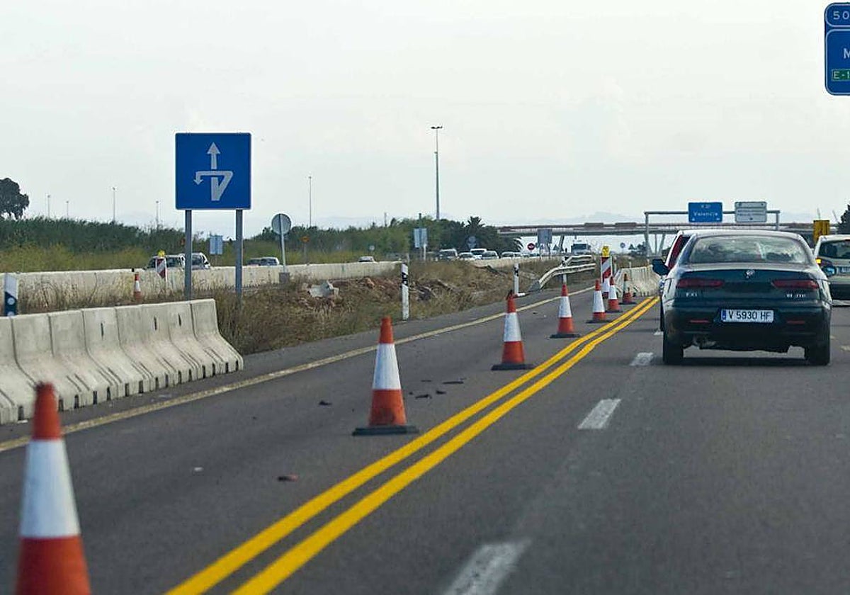 Tramo con obras en carretera