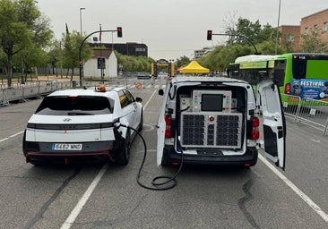 Así se recarga un coche eléctrico de Rally