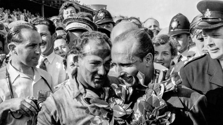 Moss, el campeón sin corona, y Fangio, el quíntuple campeón del mundo