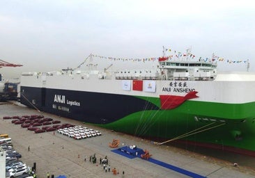 «Anji Ansheng»: el barco portavehículos más grande del mundo viaja a Europa